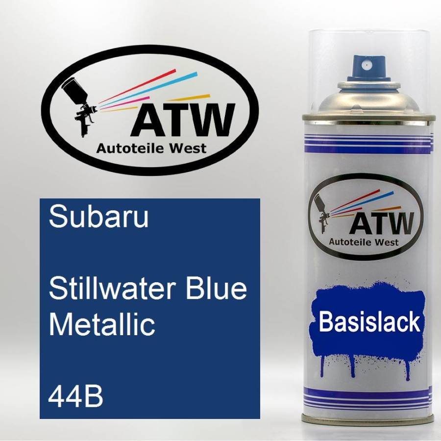 Subaru, Stillwater Blue Metallic, 44B: 400ml Sprühdose, von ATW Autoteile West.